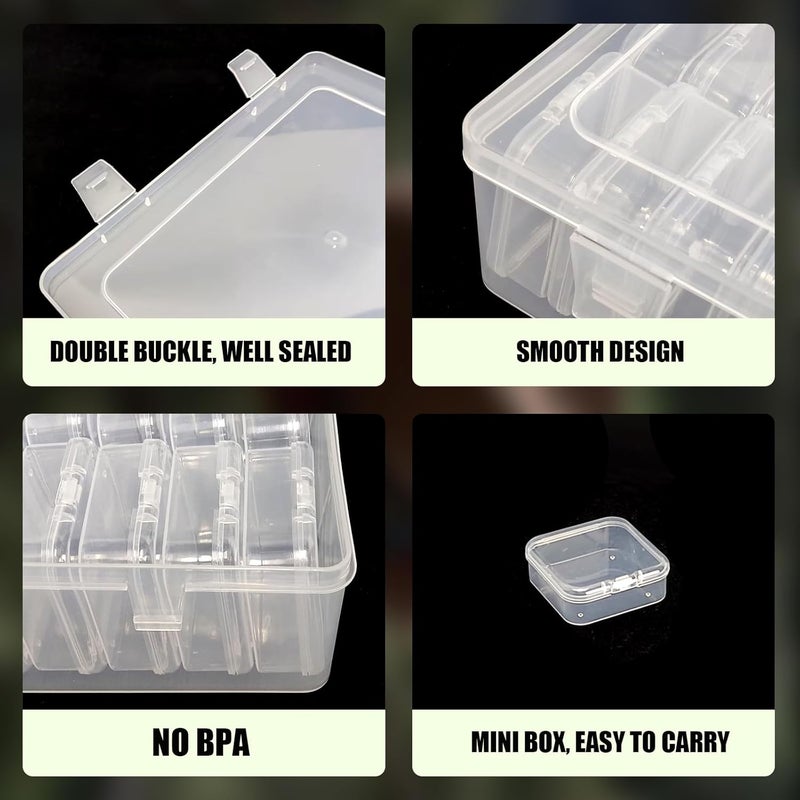 YOIYINI 31Pcs Mini Bead Containers，Clear Diamond Art Storage Case， Plastic Craft Supply Case for Organizing，Rectangle Containers for DIY Bead Craft，Jewelry，Small Part - Image 4